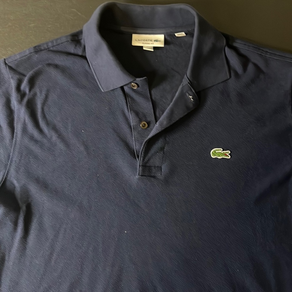 Lacoste Navy Blue Classic Fit POLO - Size M